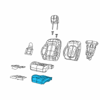 OEM 2017 Chrysler 200 Seat Cushion Back Front Foam Diagram - 68137149AE