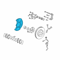 OEM Honda HR-V Splash Guard, Front Brake Diagram - 45255-T7W-000