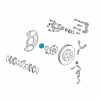 OEM Honda HR-V Bearing, Front Hub Diagram - 44300-TFA-T51