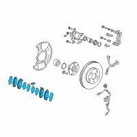 OEM 2019 Honda HR-V Pad Set, Front Diagram - 45022-T7W-A00