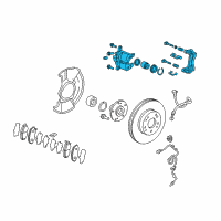 OEM 2016 Honda HR-V Front Caliper Sub-Assembly Diagram - 45018-T7W-A00