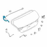 OEM 2018 Nissan Maxima Hinge Trunk RH Diagram - H4400-4RAMA