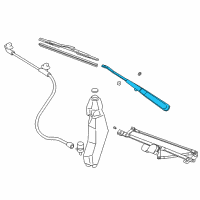 OEM 2014 Chevrolet Express 2500 Wiper Arm Diagram - 84447095