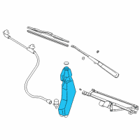 OEM 2000 GMC Savana 1500 Washer Reservoir Diagram - 22144433