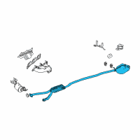 OEM Cadillac CTS Muffler & Pipe Diagram - 25770392