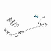 OEM 2006 Cadillac CTS Bracket, Exhaust Tail Pipe Hanger Diagram - 25755350