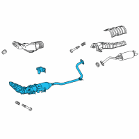 OEM 2015 Toyota Prius V Front Pipe Diagram - 17410-37553