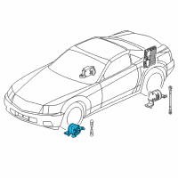 OEM 2007 Chevrolet Corvette Front Sensor Diagram - 89047643