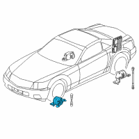 OEM Cadillac XLR Front Sensor Diagram - 89047643