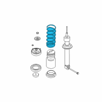 OEM 2007 BMW 550i Coil Spring, Rear Diagram - 33-53-6-761-218