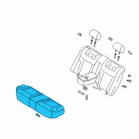 OEM 2006 Kia Amanti Cushion Assembly-Rear Seat Diagram - 891003F000NF3