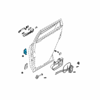 OEM 2020 Nissan Rogue Sport Hinge Assy-Rear Door, Upper RH Diagram - 82400-2Y90A