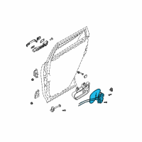 OEM 2004 Nissan Murano Rear Right Driver Door Lock Actuator Diagram - 82500-CA02B