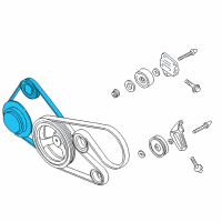 OEM 1995 Chrysler LHS Belt-A/C Compressor Diagram - 4663950AF