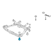 OEM 2007 Hyundai Azera Bushing-Crossmember Mounting Diagram - 62485-3L000