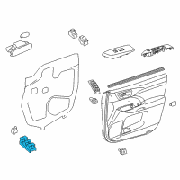 OEM Toyota Highlander Window Switch Diagram - 84040-0E040