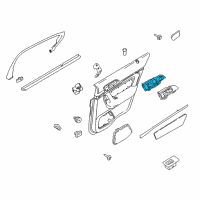 OEM 2013 Lincoln MKS Handle, Inside Diagram - DA5Z-5422601-BA