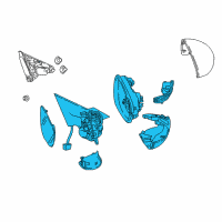 OEM 2018 Honda Accord Set Passenger Side, Mirror Assembly Diagram - 76208-TVA-A42