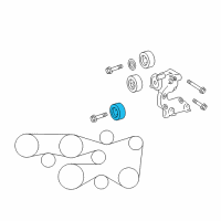 OEM Toyota Serpentine Idler Pulley Diagram - 16603-0P030