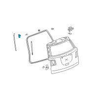 OEM 2010 GMC Acadia Lift Gate Upper Bracket Diagram - 15163836