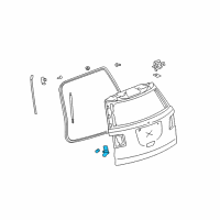 OEM 2011 GMC Acadia Lift Gate Lower Bracket Diagram - 15258736