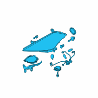 OEM 2007 Nissan Murano Passenger Side Headlight Assembly Diagram - 26010-CB80D