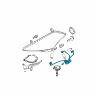 OEM 2003 Nissan Murano Harness Assembly-Head Lamp Diagram - 26038-CA000