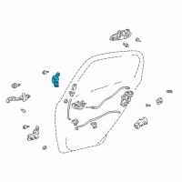 OEM 2004 Toyota Corolla Upper Hinge Diagram - 68750-02050