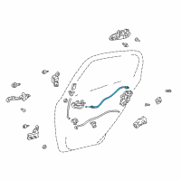 OEM 2001 Toyota Echo Lock Cable Diagram - 69730-52010