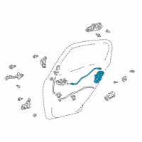 OEM Toyota Echo Lock Assembly Diagram - 69330-52150