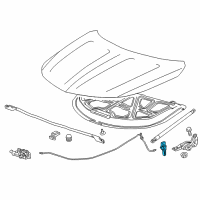 OEM 2014 Cadillac ELR Release Handle Diagram - 13503692