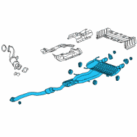 OEM Cadillac Muffler & Pipe Diagram - 84379201