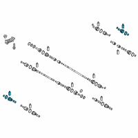 OEM 2018 Kia Soul Boot Kit-Front Axle Differential Diagram - 49584B2000