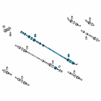 OEM Kia Soul Joint Assembly-Cv RH Diagram - 49501B2300