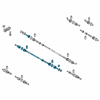 OEM Kia Soul Joint Assembly-Cv LH Diagram - 49500B2100