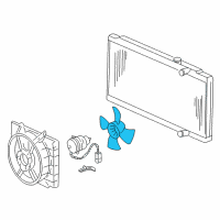 OEM Honda Prelude Fan, Cooling (Mitsuba) Diagram - 19020-PT0-305