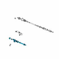 OEM 2005 Honda Civic Shaft Assembly, Half (Cvt) Diagram - 44500-S5B-000