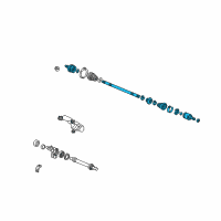 OEM 2003 Honda Civic Driveshaft Assembly, Passenger Side Diagram - 44305-S5B-950