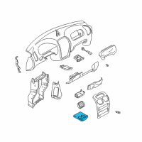 OEM 2000 Hyundai Accent Drink Holder Diagram - 84790-25100-YN