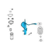 OEM 2011 BMW X5 Rear Left Shock Absorber Diagram - 37-12-6-788-765