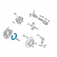 OEM 2016 Kia Cadenza Rear Parking Brake Shoe & Lining Kit Diagram - 583053SA30