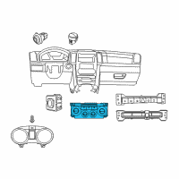 OEM 2011 Dodge Durango Control-A/C And Heater Diagram - 55111833AO