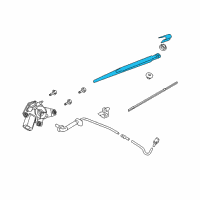 OEM Nissan Rogue Rear Window Wiper Arm Assembly Diagram - 28780-JM00A