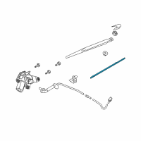 OEM 2020 Nissan Rogue Rear Wiper Blade Refill Diagram - 28795-CT00B