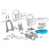 OEM 2017 Chevrolet Volt Seat Cushion Pad Diagram - 84392439