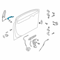 OEM Lincoln Handle, Outside Diagram - GP5Z-5422404-AAPTM