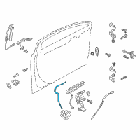 OEM Lincoln Release Cable Diagram - DP5Z-54221A00-C