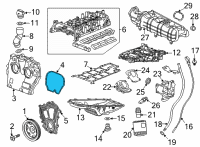 OEM Cadillac Upper Timing Cover Seal Diagram - 12689669