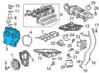 OEM 2021 GMC Sierra 1500 Upper Timing Cover Diagram - 12689670