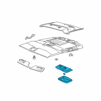 OEM GMC Sierra 3500 Dome Lamp Diagram - 15166043